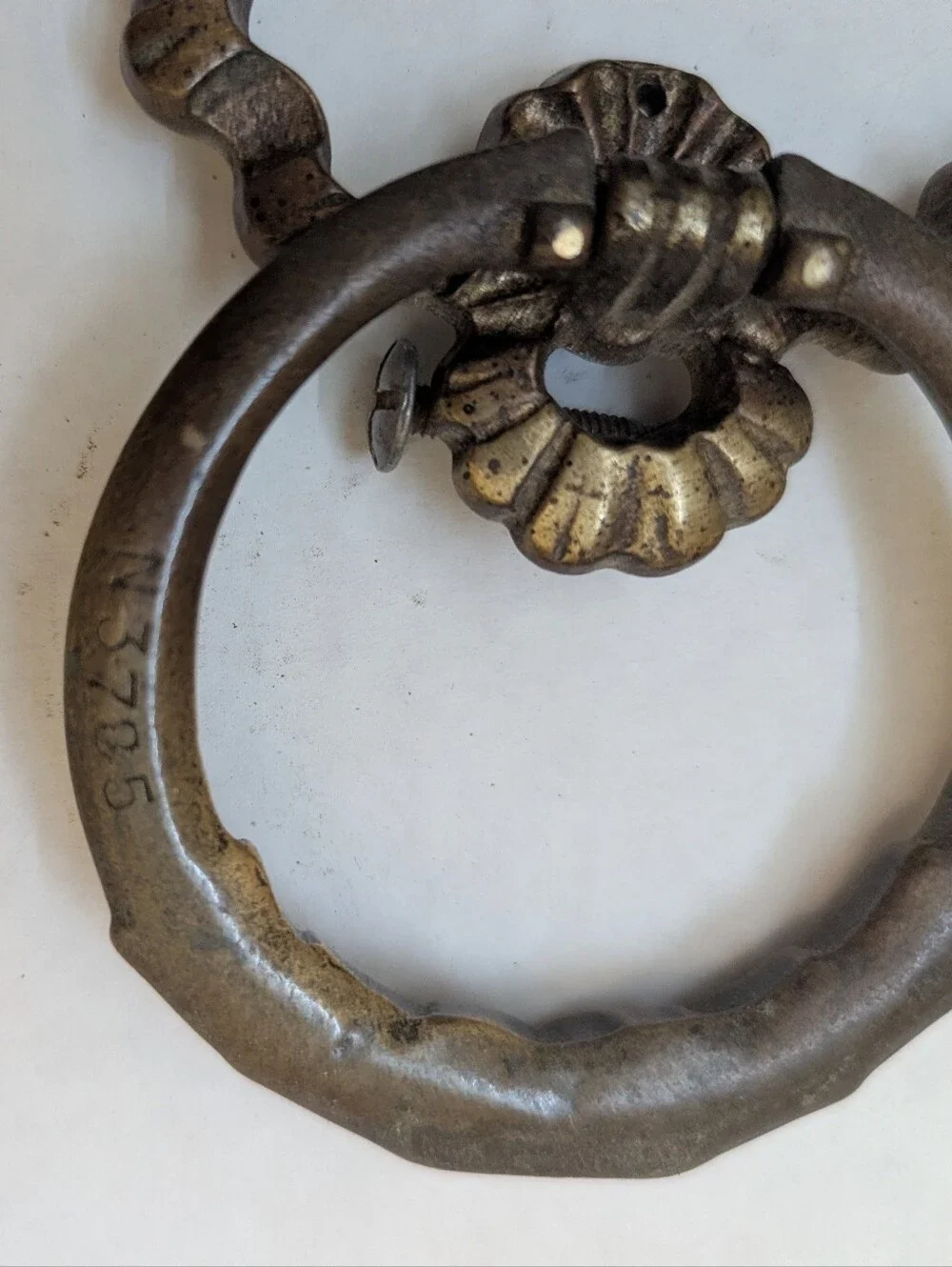 Vintage Cast Brass Ring Drawer Pulls - Set of 4